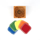 Wooden Facial Round Container with 20-Pack of Reusable Facial Rounds: Rainbow from Marley's Monsters