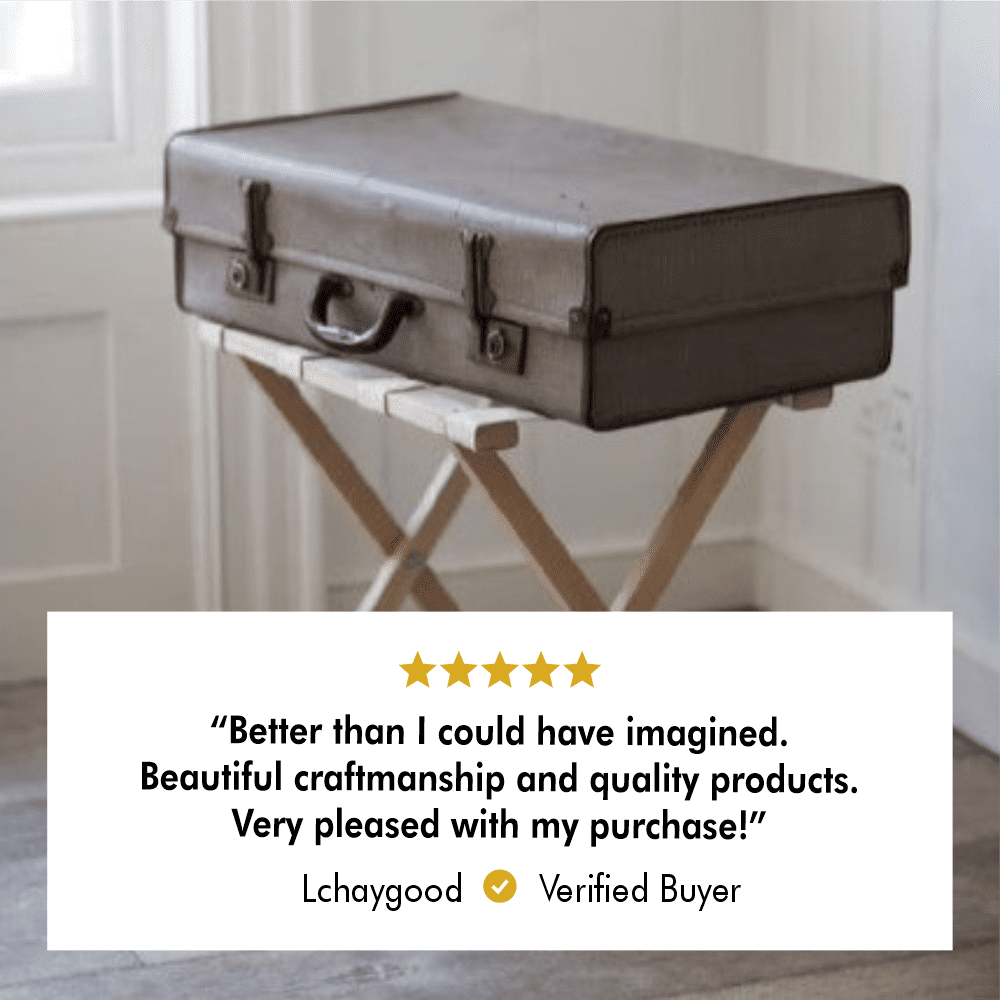 Foldable Wooden Luggage Rack from VITAHOME DESIGN LLC
