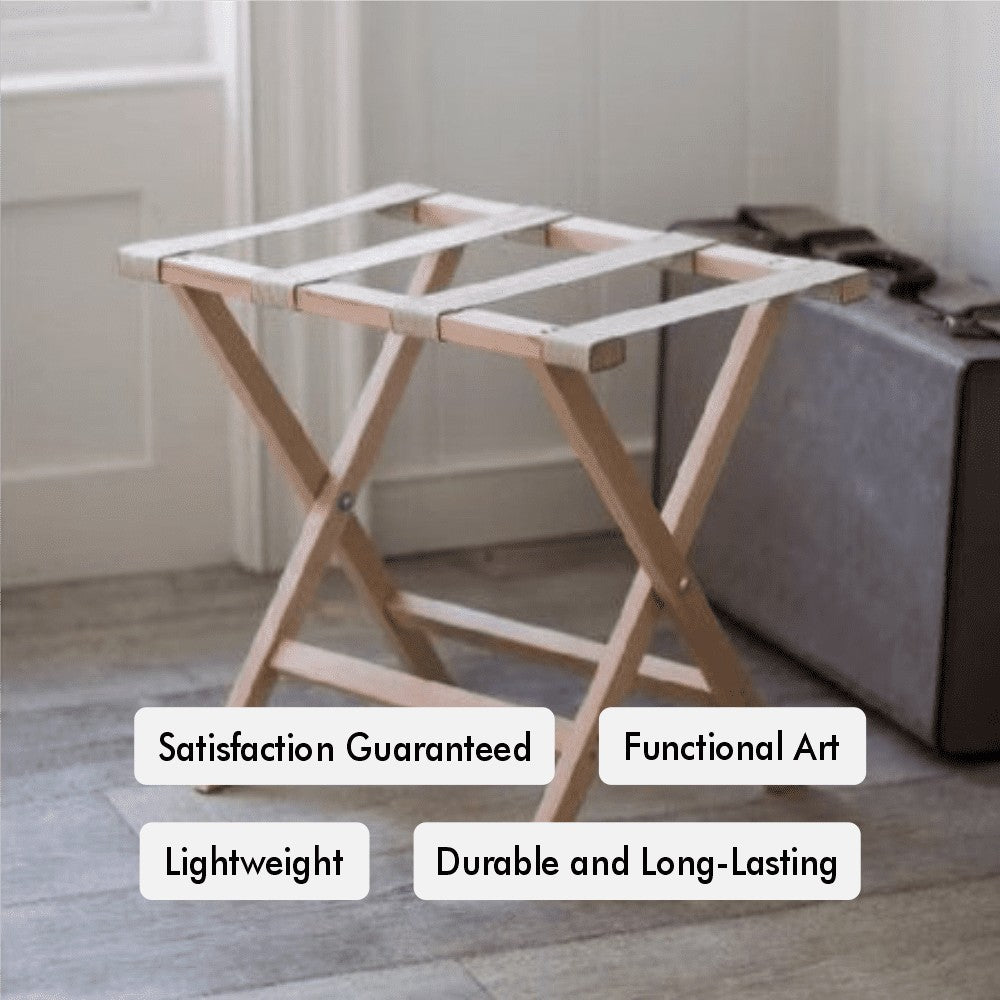 Foldable Wooden Luggage Rack from VITAHOME DESIGN LLC