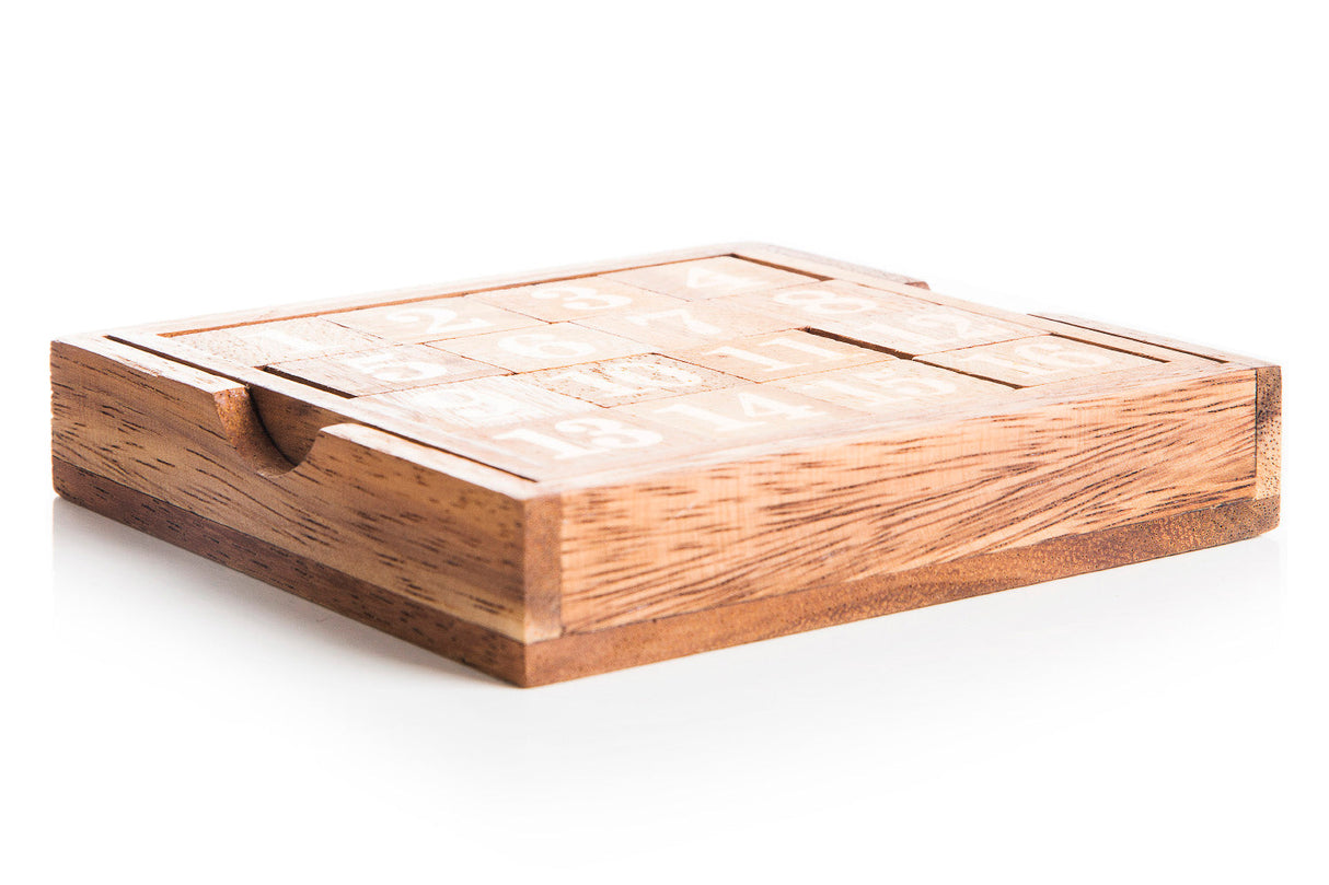 Wooden Magic Square Board - Fifteen Puzzle Game from Kubiya Games