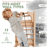 Wooden Swedish Wall / Climbing ladder for Children + Swing Set + Slide Board + Art Add-on from Goodevas