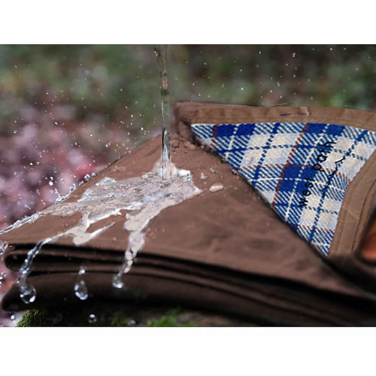 Wool Canvas Camping Blanket - Waxed Canvas Outdoor Blanket / Bushcraft Blanket from West Path