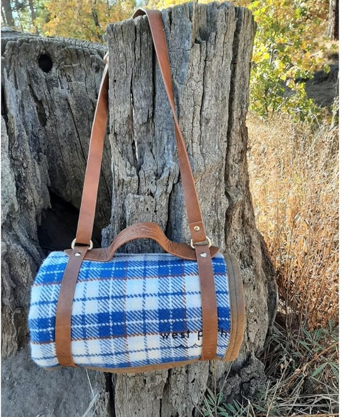 Wool Canvas Camping Blanket - Waxed Canvas Outdoor Blanket / Bushcraft Blanket from West Path