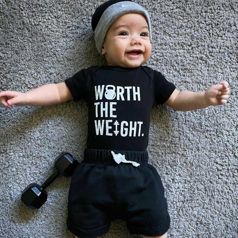 Worth The Weight Onesie from DadBod Apparel