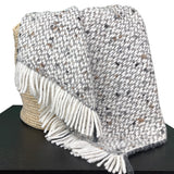 Chunky Gray Weave Alpaca Throw from SLATE + SALT