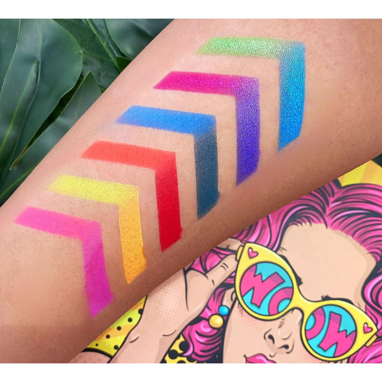 Wow Bundle |  Eyeshadow Palette & Neon Pink Brush Set includes From Prolux Cosmetics
