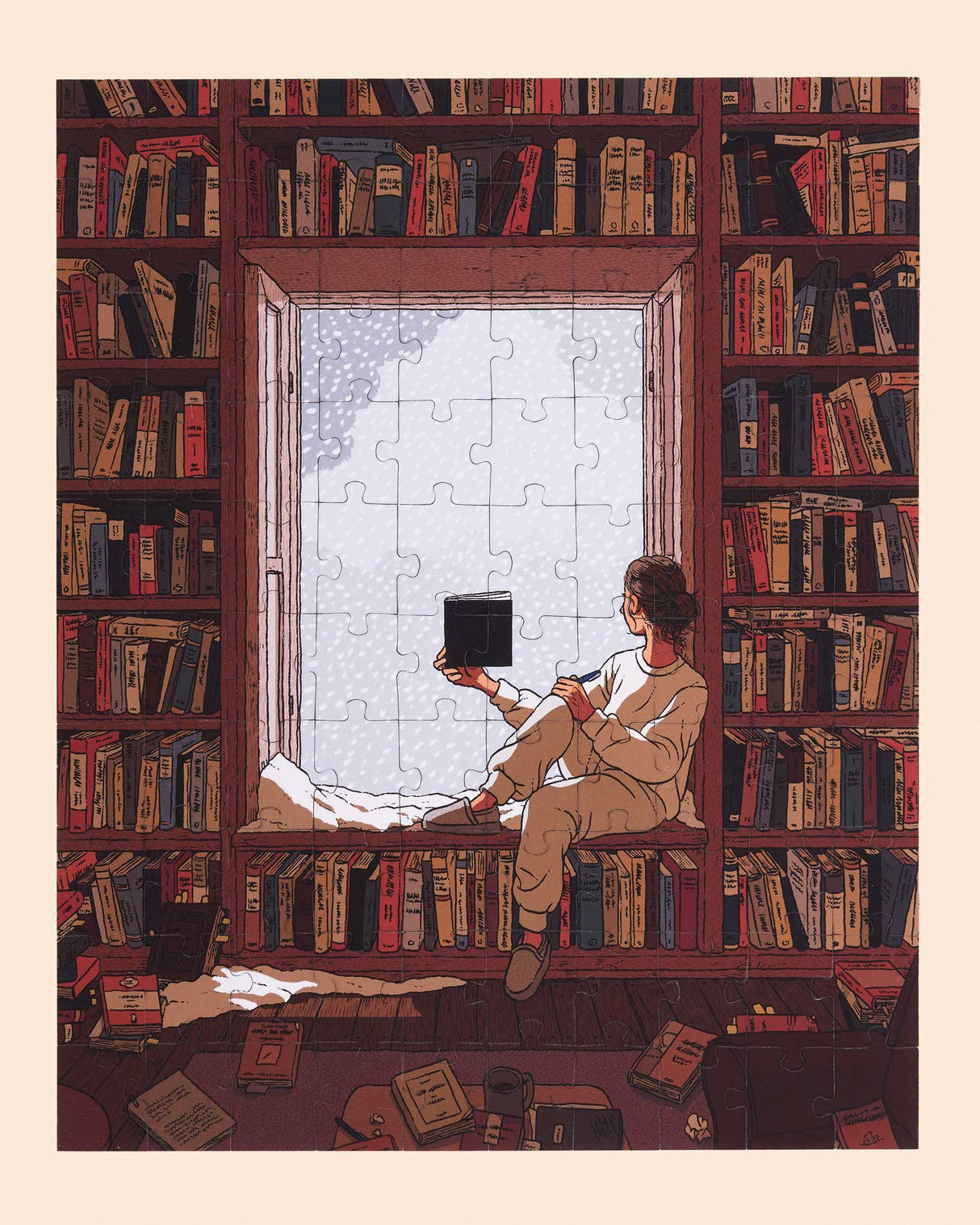 Writer in the Snow Puzzle from Ordinary Habit