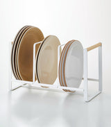 Vertical Plate Organizer - Steel + Wood from Yamazaki Home