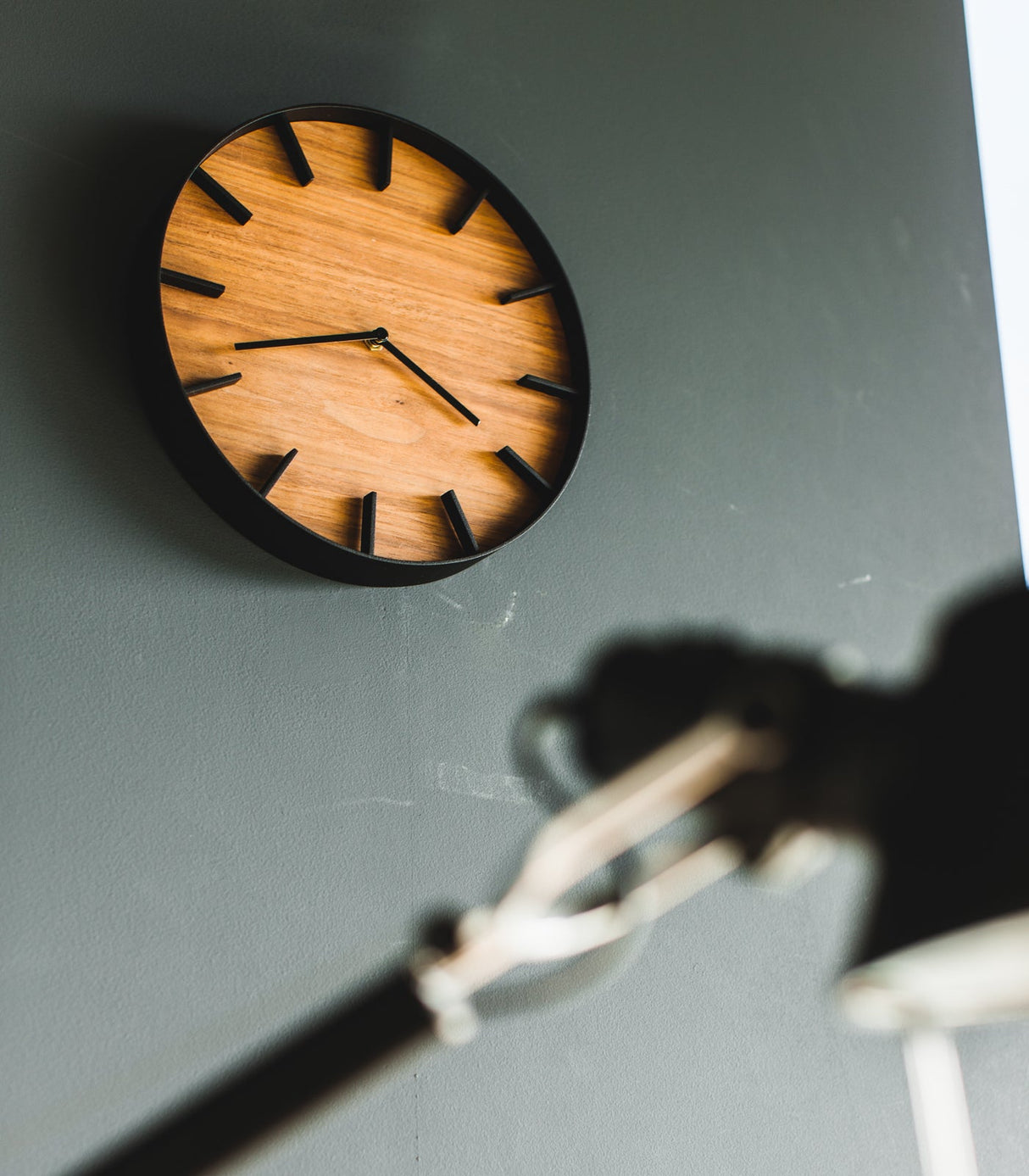 Wall Clock - Steel + Wood from Yamazaki Home