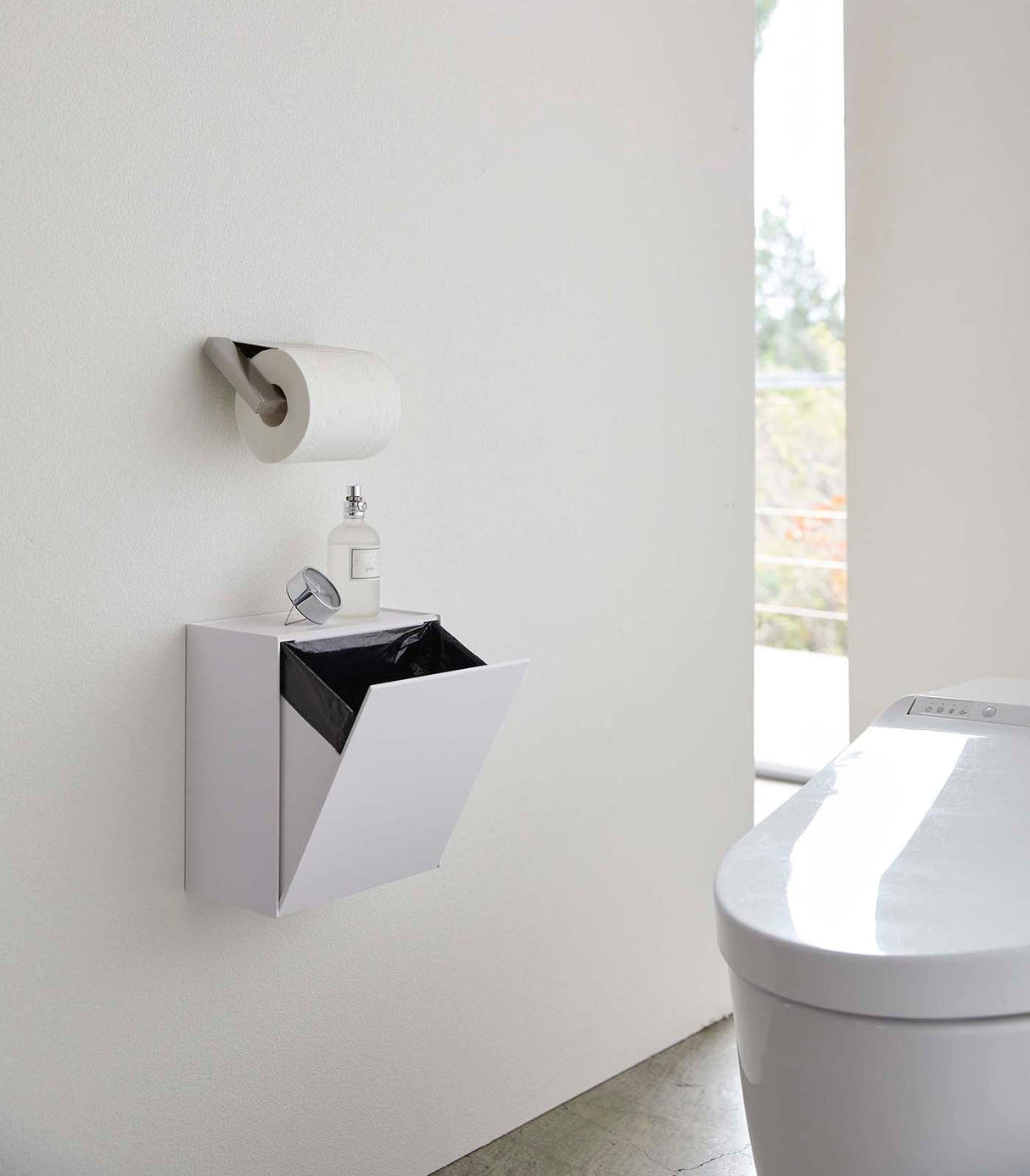 Wall-Mounted Storage or Trash Bin from Yamazaki Home