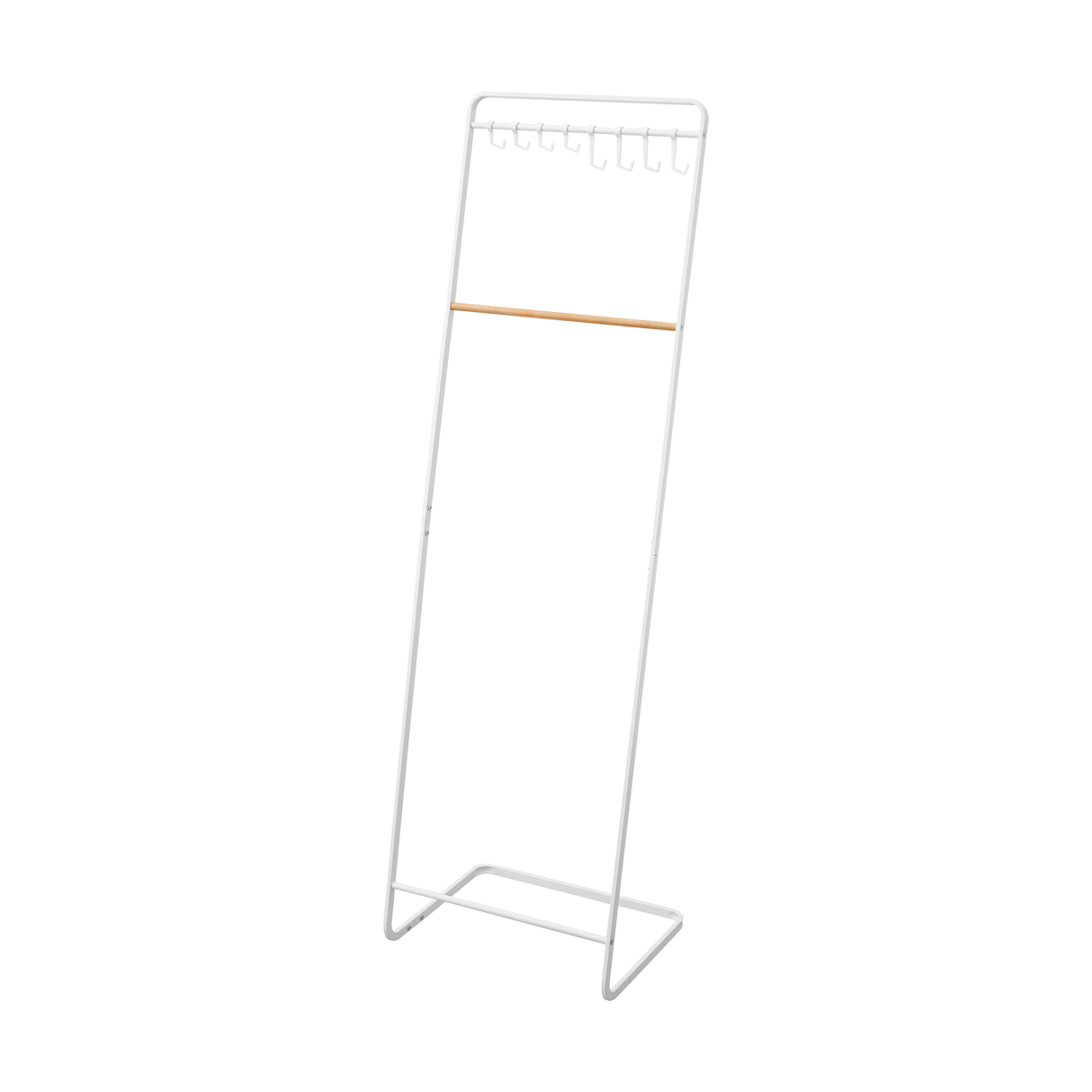 Coat Rack with Hat Storage (66" H)  - Steel + Wood from Yamazaki Home