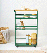 Slim Storage Cart (32" H)  - Steel - Forest Green from Yamazaki Home