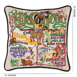 Wyoming Hand-Embroidered Pillow from Quirks!