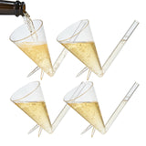 Champagne Shooter, Champagne Flutes Glasses, Unbreakable Acrylic with Stand Bridesmaid Proposal Box, Stocking Stuffers for Adults, Bachelorette Party Favors, Party Supplies, Fun Gifts for Women from The Wine Savant