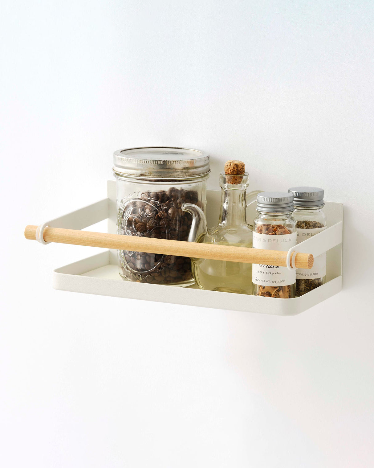 Magnetic Storage Caddy - Steel + Wood from Yamazaki Home