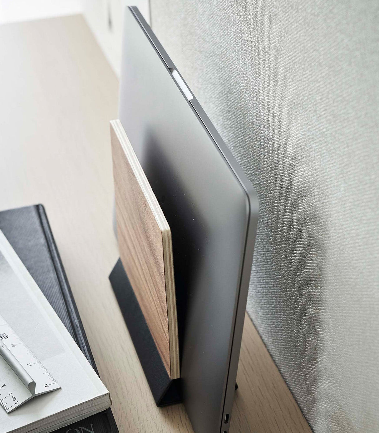Slim Laptop Stand - Steel + Wood from Yamazaki Home