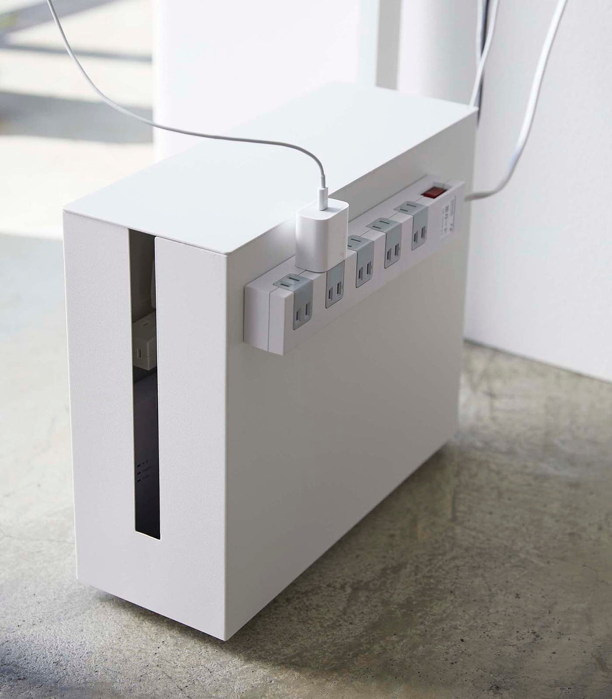 Rolling Cable Management Box - Steel from Yamazaki Home