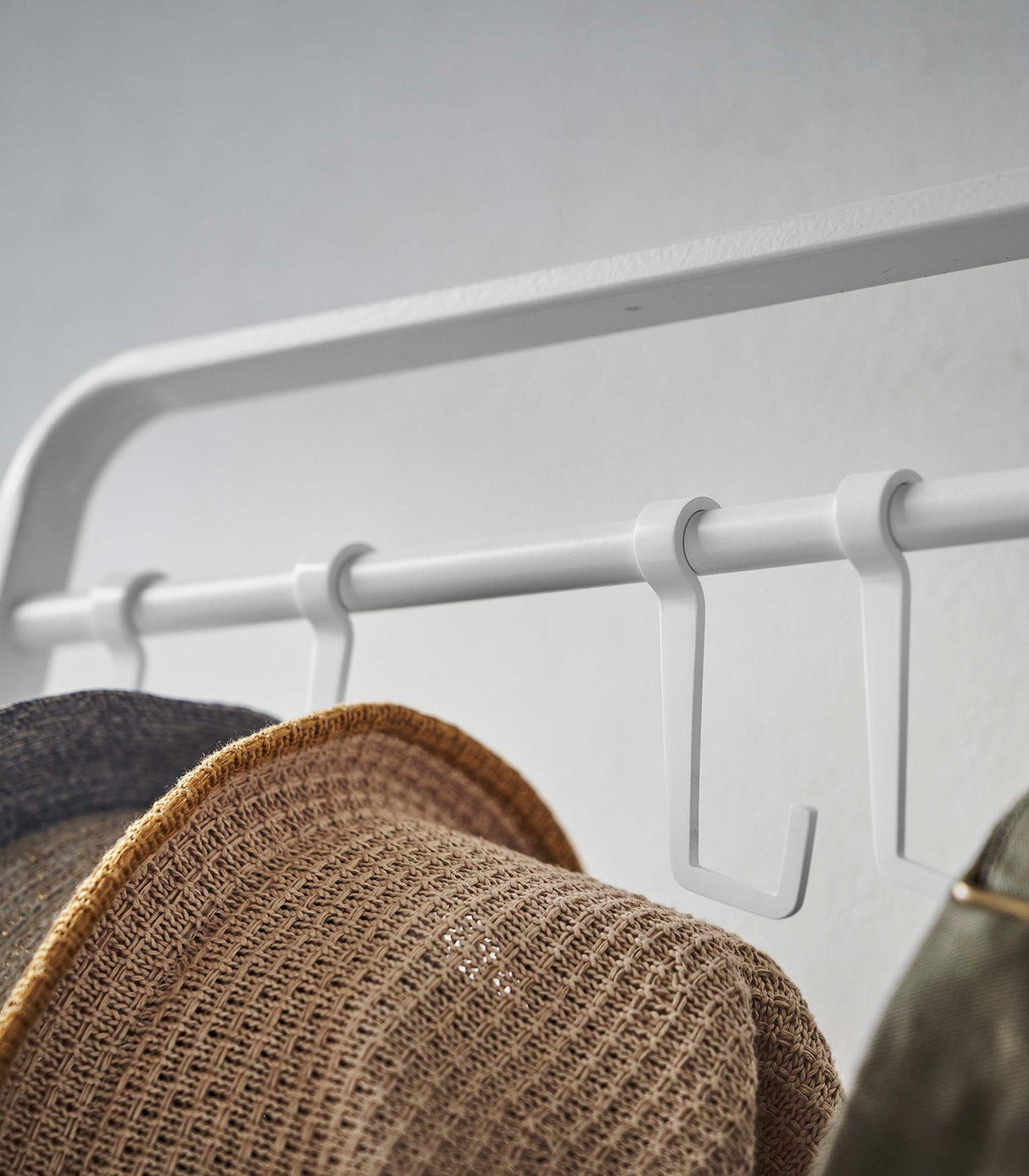Coat Rack with Hat Storage (66" H)  - Steel + Wood from Yamazaki Home
