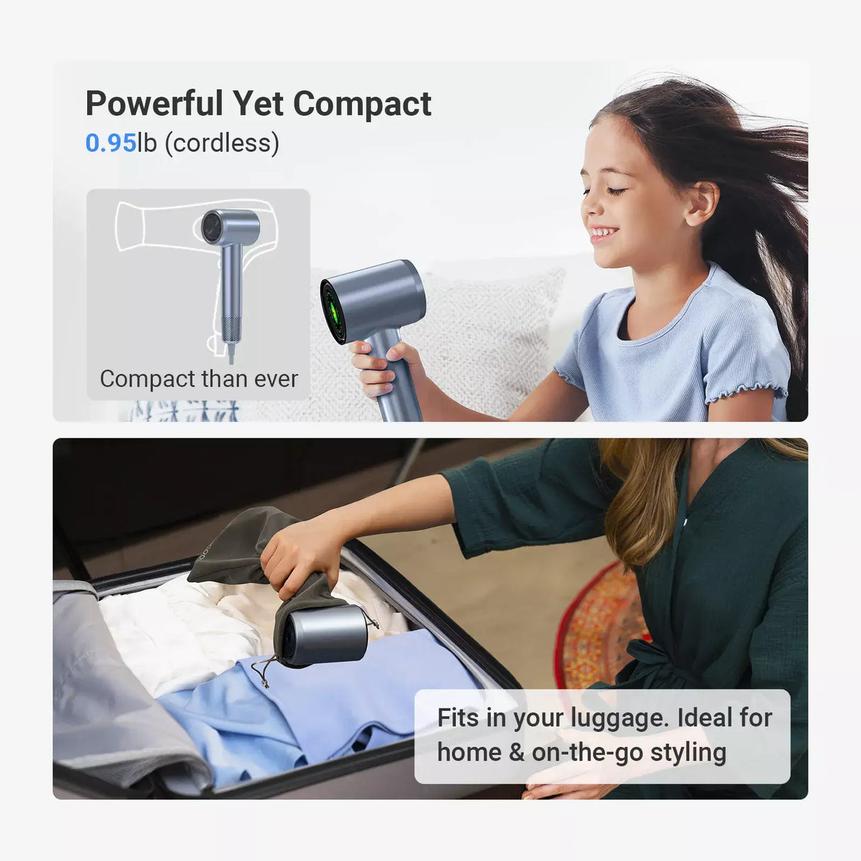 xCool SuperCare 2-in-1 Quiet, Portable Ion Hair Dryer from Cool Gadget