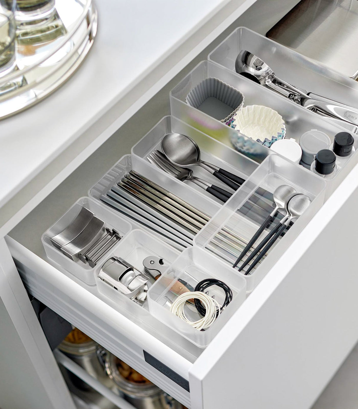 Stackable Clear Organizers [Set of 2] - Four Sizes from Yamazaki Home