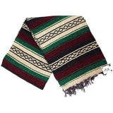 Maroon & Green Mexican Super Falsa Blanket From West Path