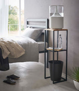 Two-Tier Display & Storage Shelf (31.5" H)  - Steel + Wood from Yamazaki Home