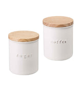 Ceramic Coffee and Sugar Canisters [Set of 2] from Yamazaki Home