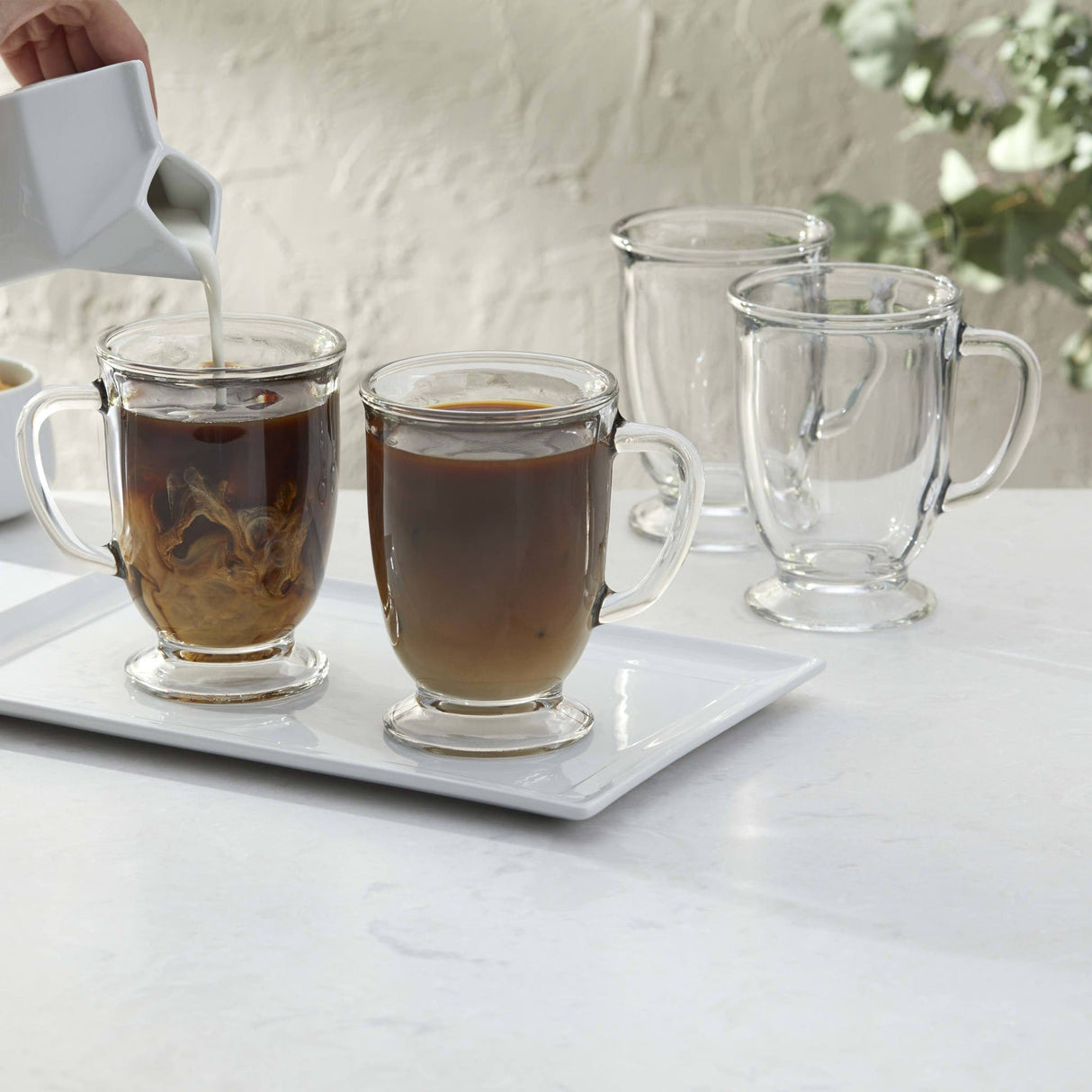Libbey Kona Glass Coffee Mugs, 16-ounce, Set of 6 from Libbey