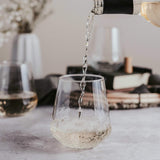 Libbey Hammered Base All-Purpose Stemless Wine Glass, 17.75-ounce, Set of 8 from Libbey