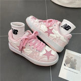 Y2K Pink Flat Fashion Sneakers for Women Strap from Kawaii Stop