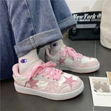 Y2K Pink Flat Fashion Sneakers for Women Strap from Kawaii Stop