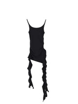 Black Asymmetrical Ruffle Tank Top – Y2K Grunge Punk Camisole From Kawaii Stop