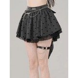 Bow Pleated Mini Skirt – Y2K Lolita Lace Cutecore from Kawaii Stop