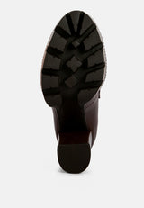 Y2K Chunky High Block Heeled Loafers from London Rag International