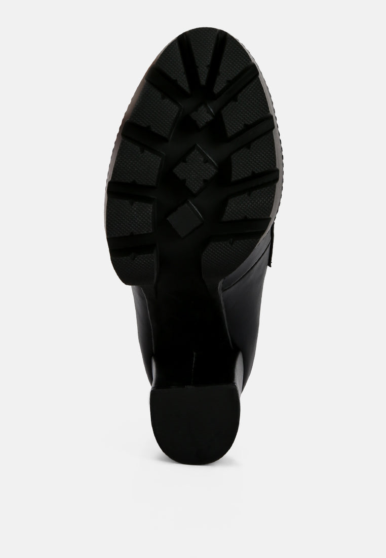 Y2K Chunky High Block Heeled Loafers from London Rag International