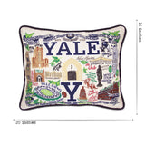 YALE Collegiate Hand-Embroidered Pillow from Quirks!