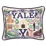 YALE Collegiate Hand-Embroidered Pillow from Quirks!