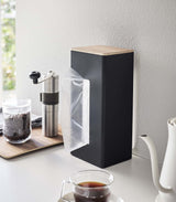 Two-Sided Tissue Case - Steel + Wood from Yamazaki Home