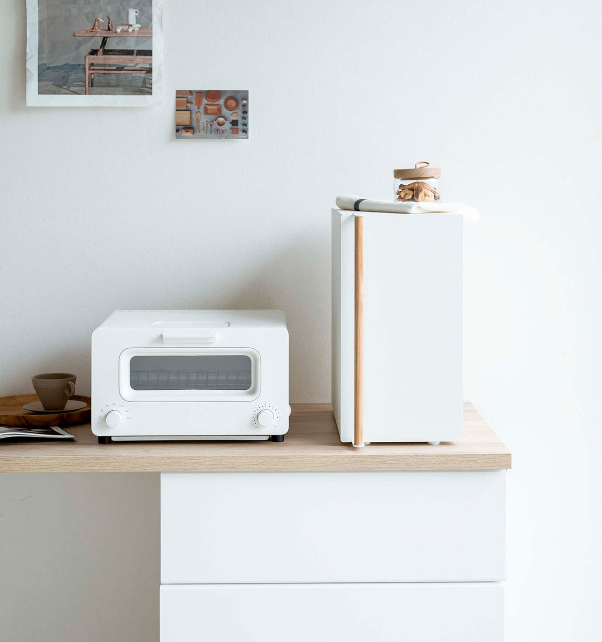 Bread Box - Two Styles - Steel + Wood from Yamazaki Home