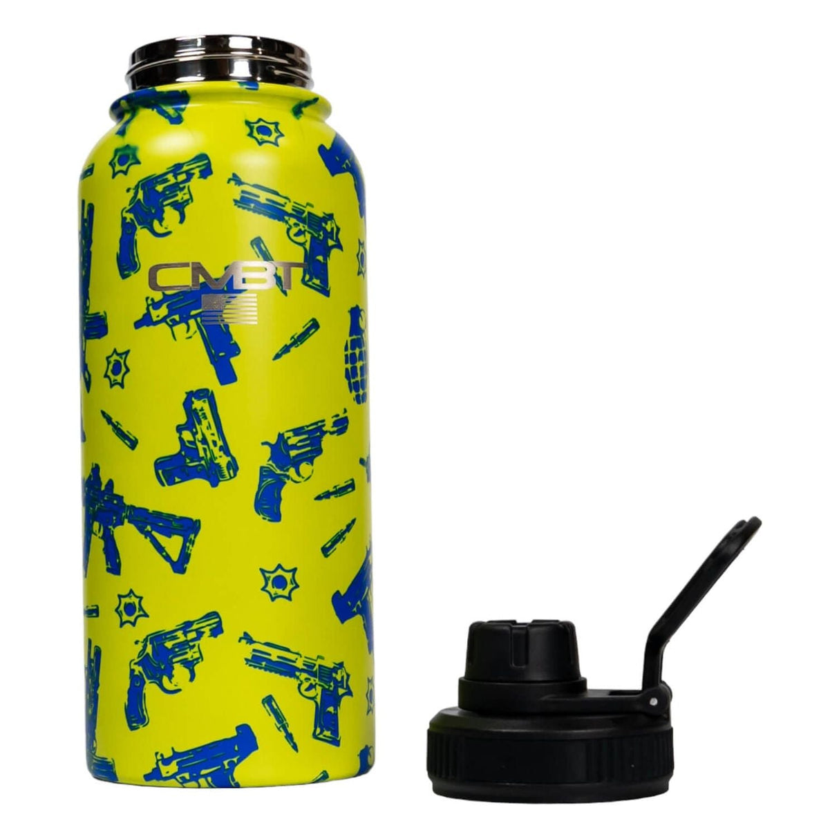32oz Metal Hydration Bottle V2 | 24hr Insulated + Drink Port from Combat Iron Apparel