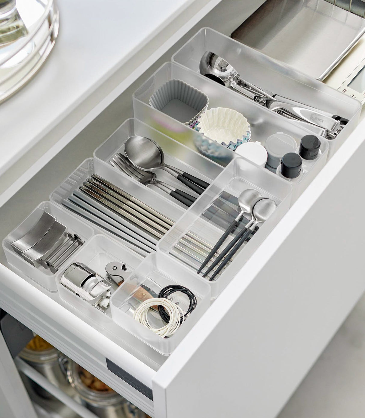 Stackable Clear Organizers [Set of 2] - Four Sizes from Yamazaki Home