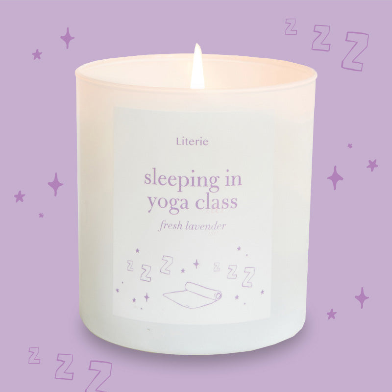 Sleeping in Yoga Class from Literie Candles