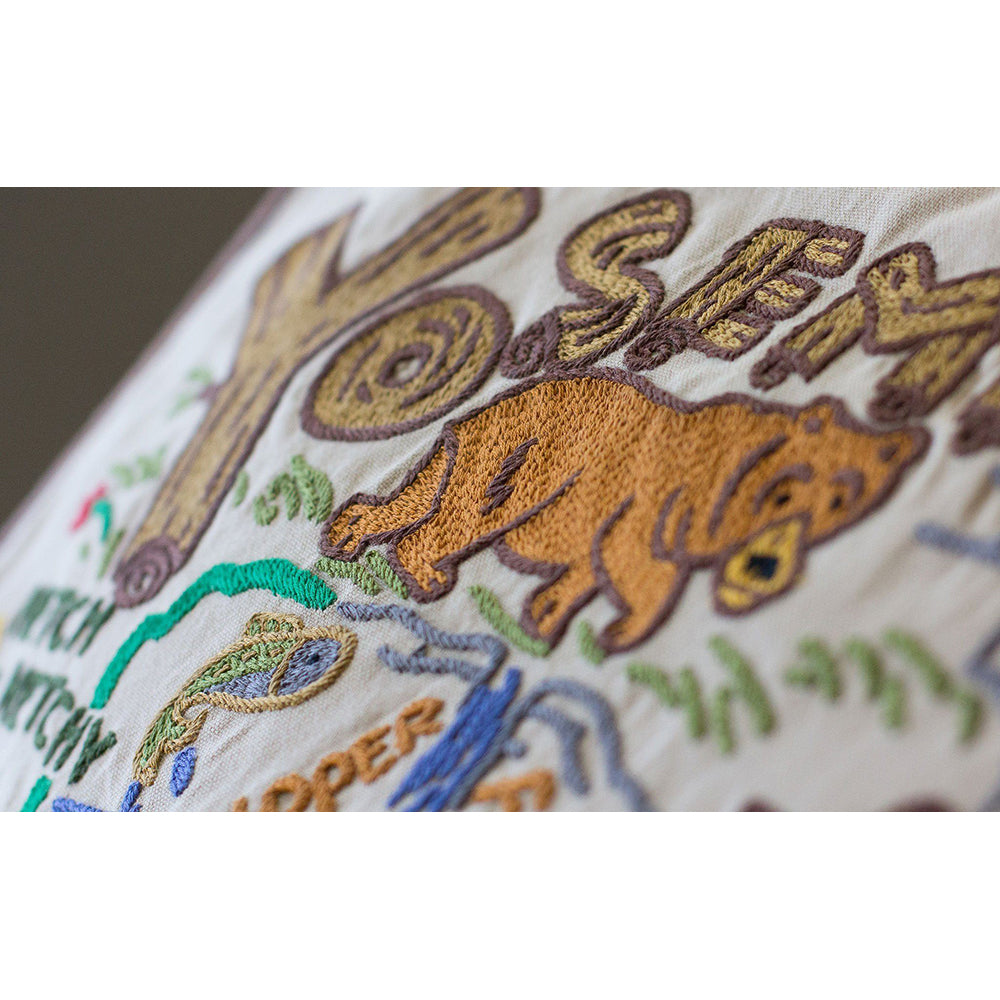 Yosemite Hand-Embroidered Pillow from Quirks!