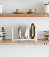 Vertical Plate Organizer - Steel + Wood from Yamazaki Home