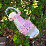 Miss Butterfly Sandal in Rainbow Iridescent - Kids from Yosi Samra
