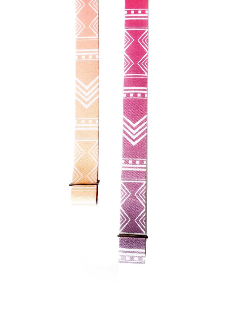 Cassady Yoga Strap – Pink Stretching Strap w/ Metal Buckles  from Yune Yoga
