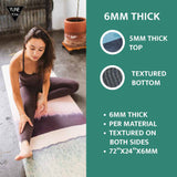 Yoga Mat | 6mm Thick | Red | Non-Slip | Eco Friendly | Yune Yoga | Lava Park from Yune Yoga