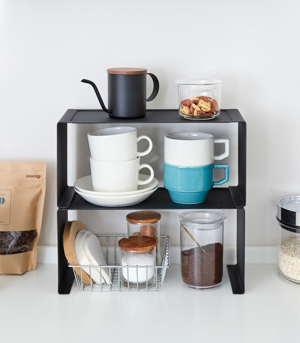 Stackable Countertop Shelf - Two Sizes - Steel from Yamazaki Home