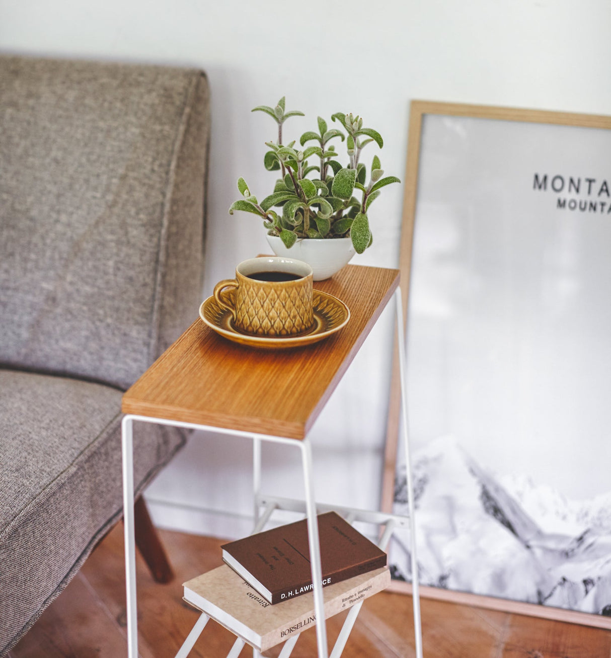 End Table (22" H)  - Steel + Wood from Yamazaki Home
