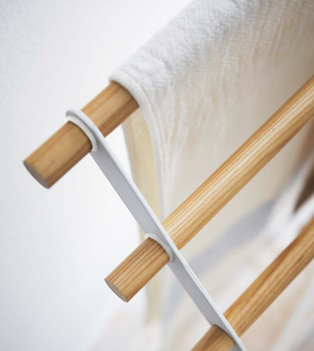Bath Towel Rack (32" H)  - Steel + Wood from Yamazaki Home